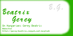 beatrix gerey business card